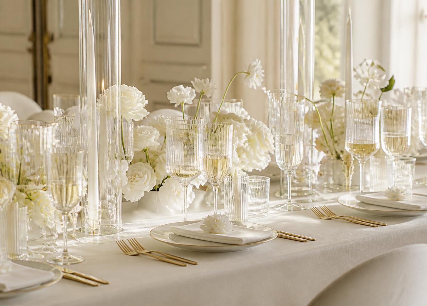 Elegant wedding reception table